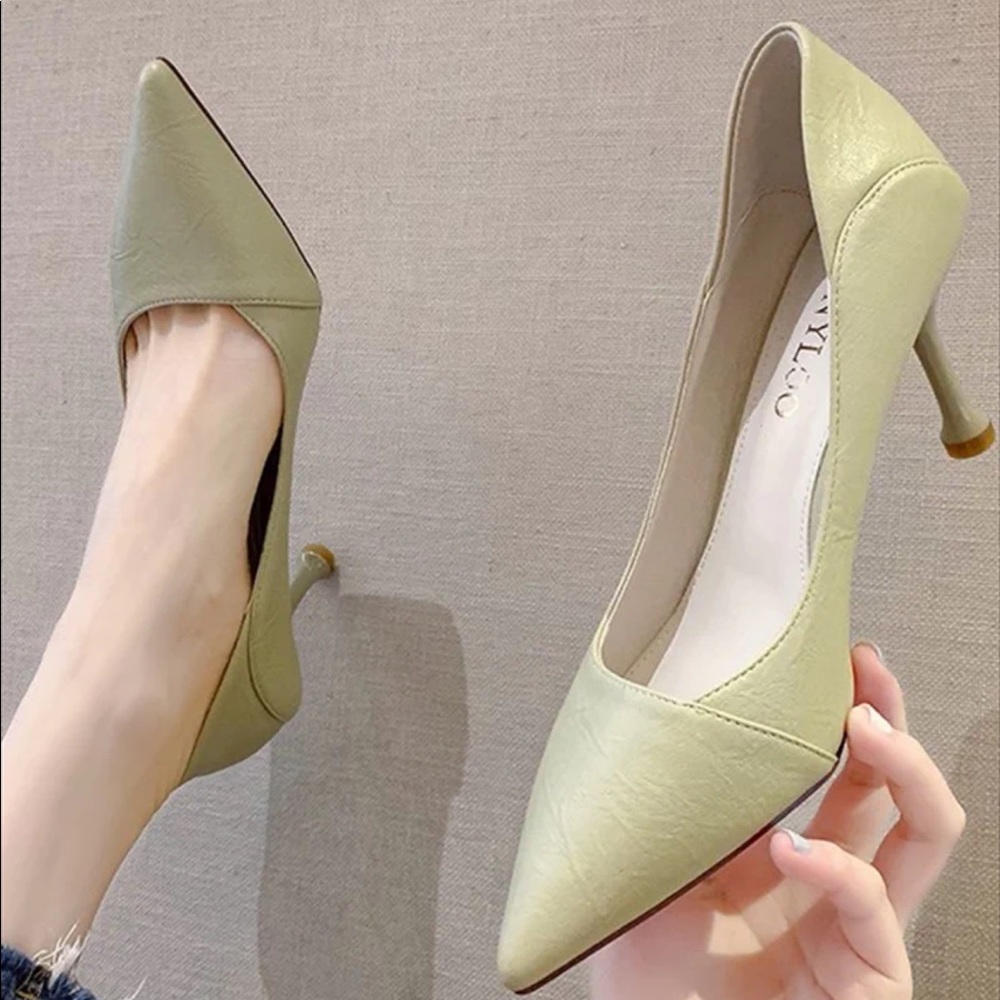 Soft leather pumps 7cm heels
